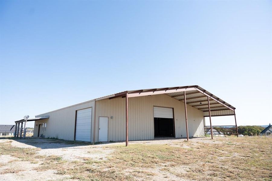 View of pole building