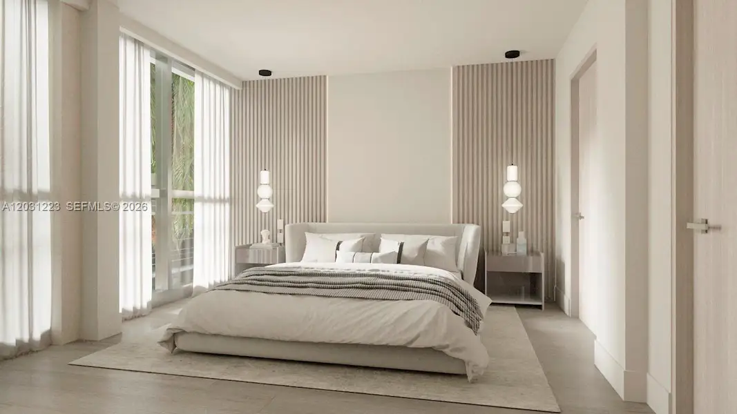 Furnished interior view inside a new home in , Miami Beach (Image 12).