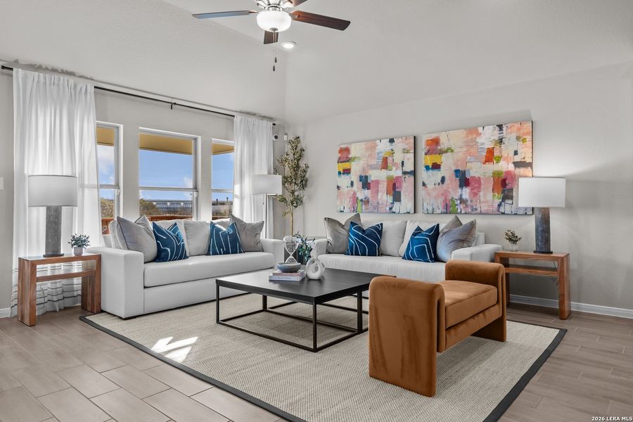 Furnished interior view inside a new home in Hunters Ranch, San Antonio (Image 20).