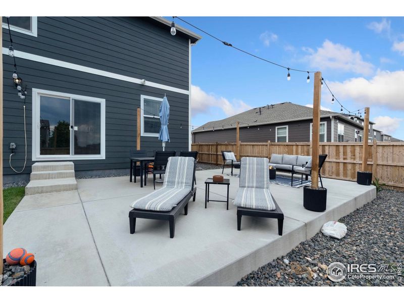 Another view of the patio. Another view of the patio.