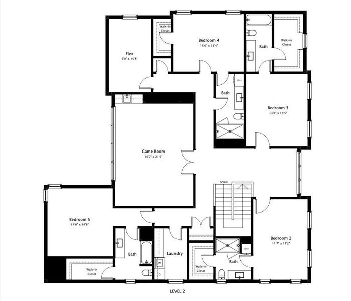 2D floor plan layout of this home in , Dallas, TX (Image 3).