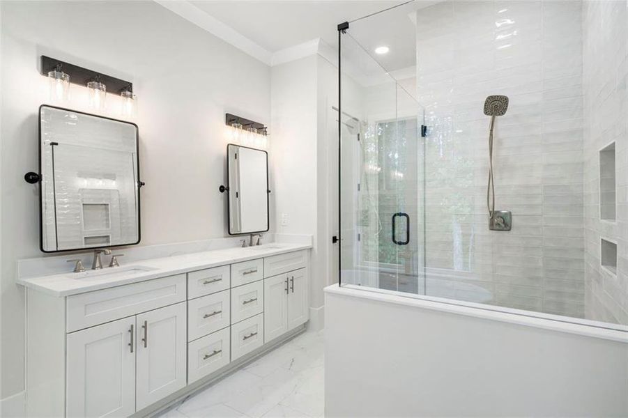 Furnished interior view inside a new home in , Atlanta (Image 37).