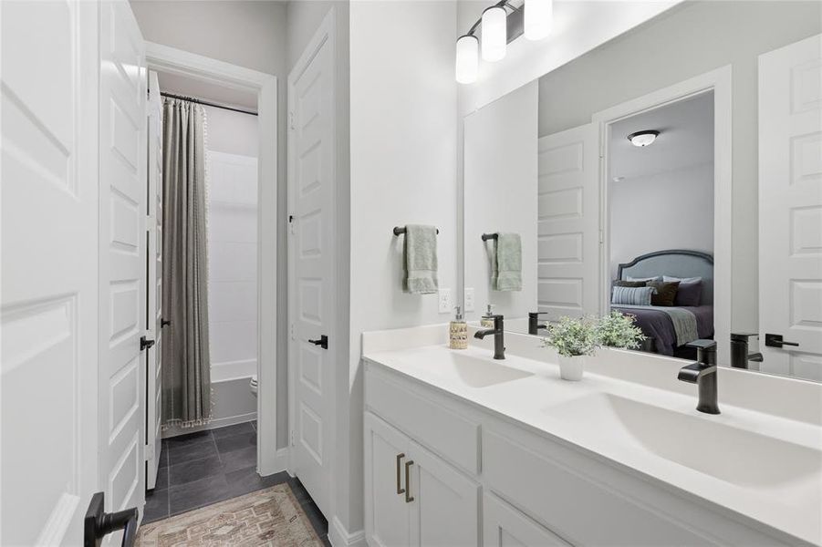 Furnished interior view inside a new home in Pecan Square – Classics, Northlake (Image 23).