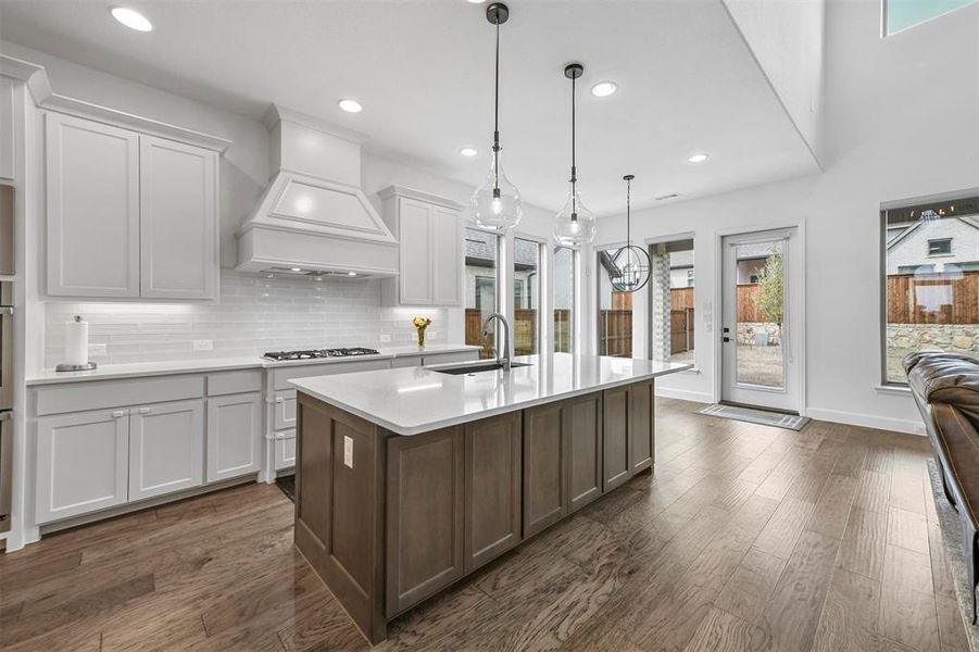 Open kitchen to living room