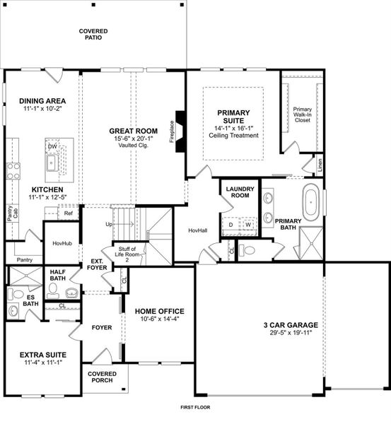 The Cordoba floor plan by K. Hovnanian Homes. 1st Floor shown. *Prices, plans, dimensions, features, specifications, materials, and availability of homes or communities are subject to change without notice or obligation.