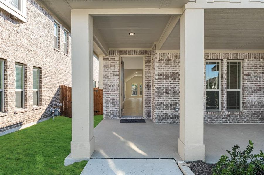 Exterior details and patio area of a home in Godley Ranch Classic, Godley (Image 3). Exterior details and patio area of a home in Godley Ranch Classic, Godley (Image 3).