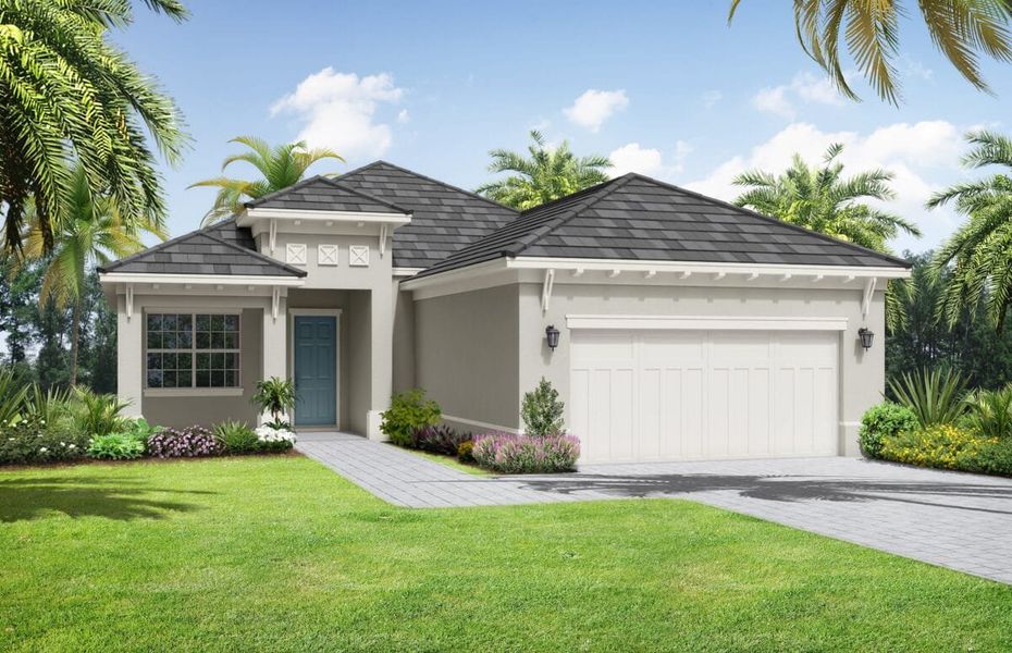 Representative exterior photo of a completed home built from the Harbour by Medallion Home in The Willows, Parrish, FL (Image 9). Representative exterior photo of a completed home built from the Harbour by Medallion Home in The Willows, Parrish, FL (Image 9).