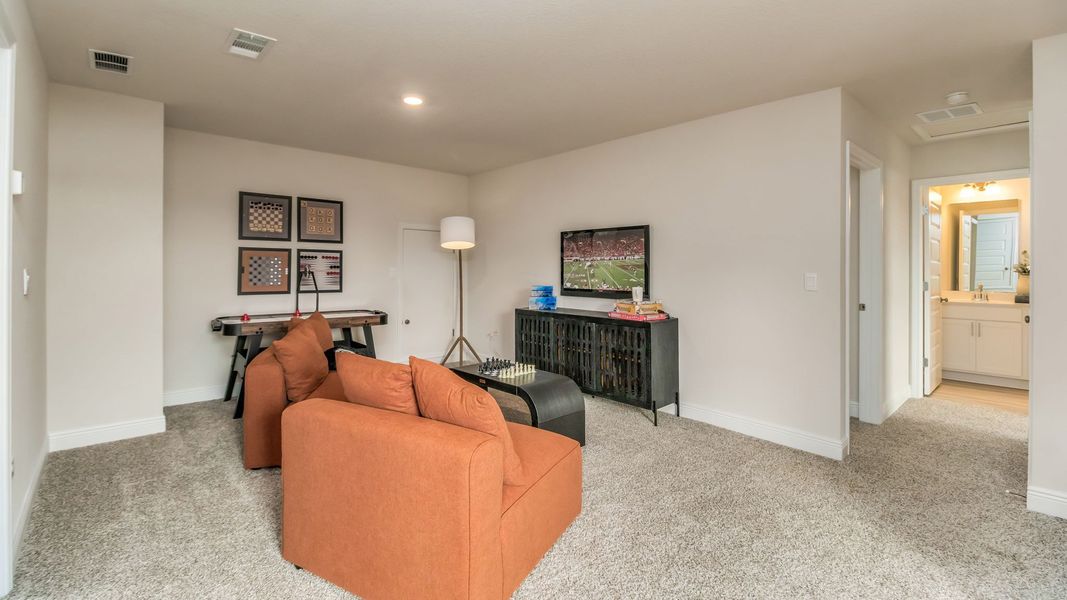 Furnished interior view inside a new home in Magnolia at the Bluffs Phase 3, Freeport (Image 20).