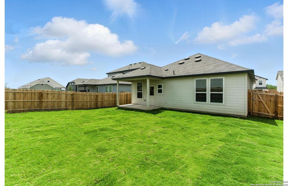 Front exterior of a new home in The Overlook at Creekside, New Braunfels, TX, highlighting curb appeal (Image 14).