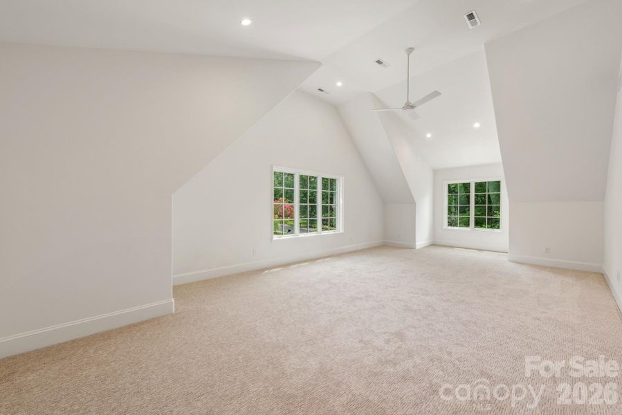 Bonus room upstairs and over the garage