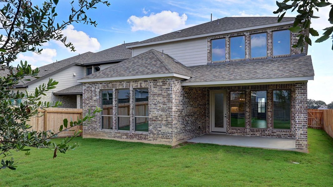 Exterior details and patio area of a home in Kallison Ranch, San Antonio (Image 28).