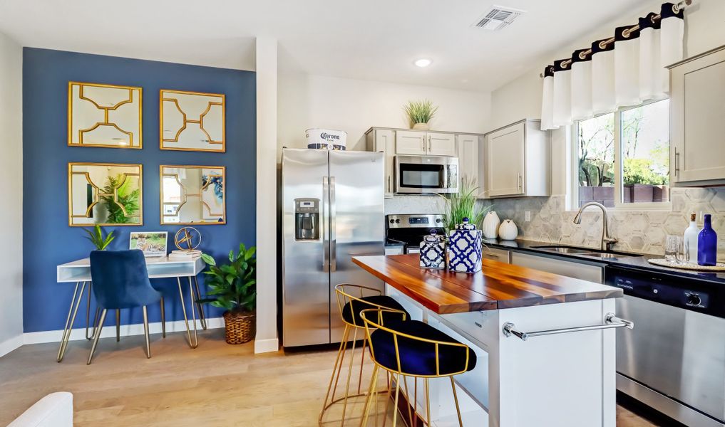 Kitchen with ample cabinet space