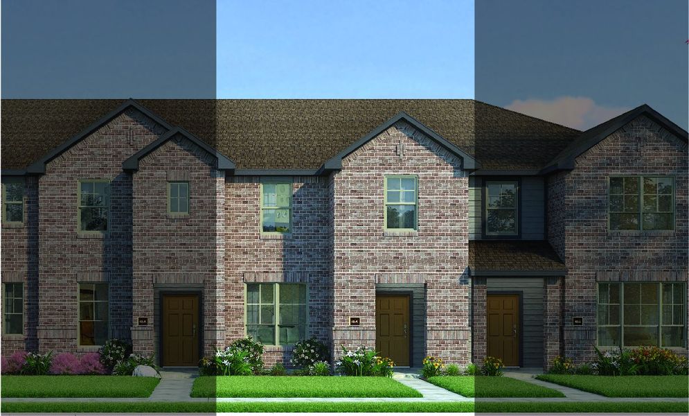 Travis with Elevation 4B Brick Exterior 2023 Townhomes Travis with Elevation 4B Brick Exterior 2023 Townhomes