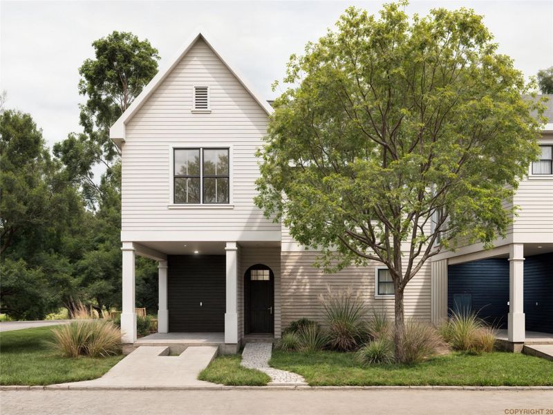 Front exterior of a new home in , Austin, TX, highlighting curb appeal (Image 16).