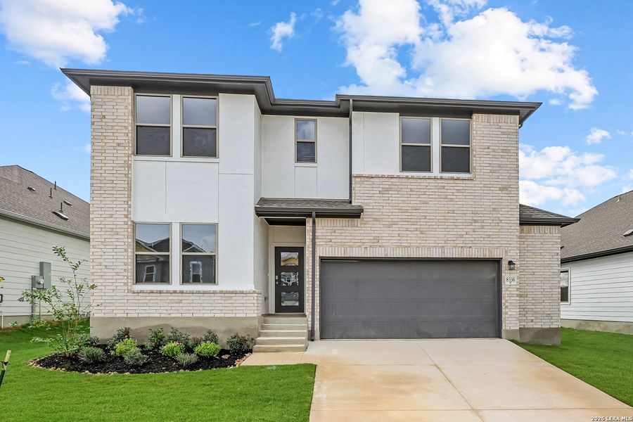 Front exterior of a new home in Garden Grove, San Antonio, TX, highlighting curb appeal (Image 22). Front exterior of a new home in Garden Grove, San Antonio, TX, highlighting curb appeal (Image 22).