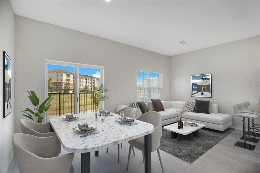 Furnished interior view inside a new home in , Kissimmee (Image 8). Furnished interior view inside a new home in , Kissimmee (Image 8).