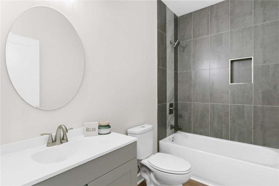 Furnished interior view inside a new home in , Atlanta (Image 10).