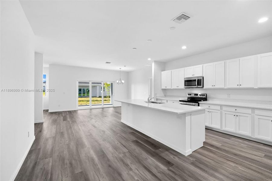 Furnished interior view inside a new home in , Cape Coral (Image 7). Furnished interior view inside a new home in , Cape Coral (Image 7).