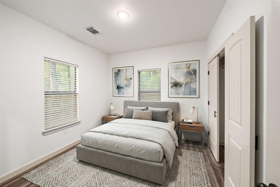 Virtually staged bedroom #3