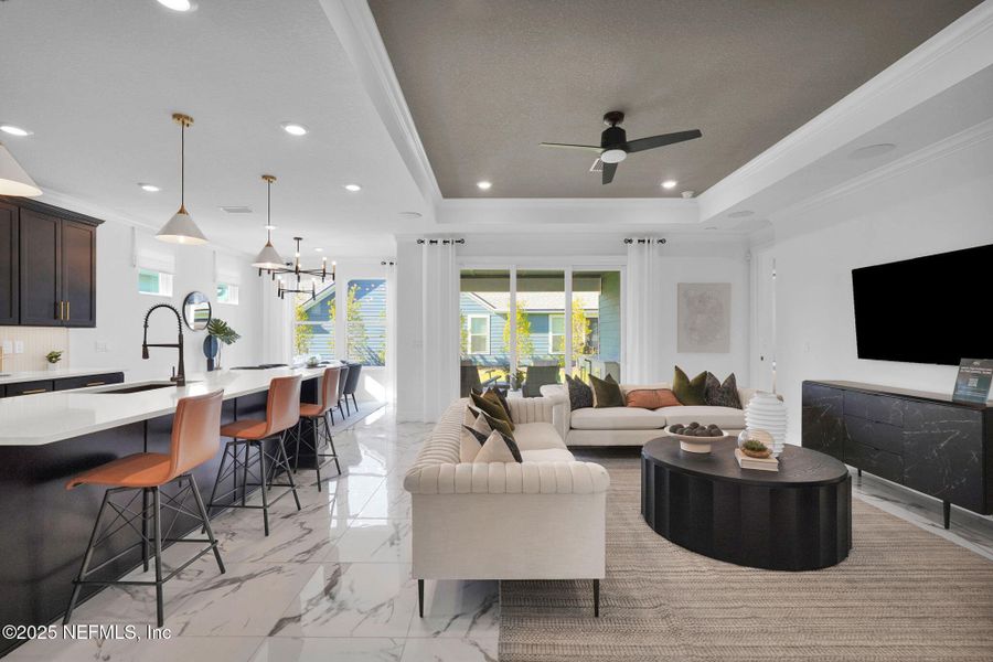 Furnished interior view inside a new home in Summer Bay at Grand Oaks, St. Augustine (Image 25). Furnished interior view inside a new home in Summer Bay at Grand Oaks, St. Augustine (Image 25).