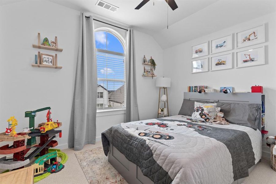 Bedroom 4 upstairs. All bedrooms are generously sized & have walk-in closets. Bedroom 4 upstairs. All bedrooms are generously sized & have walk-in closets.