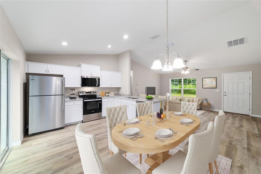 Furnished interior view inside a new home in , Ocala (Image 8).