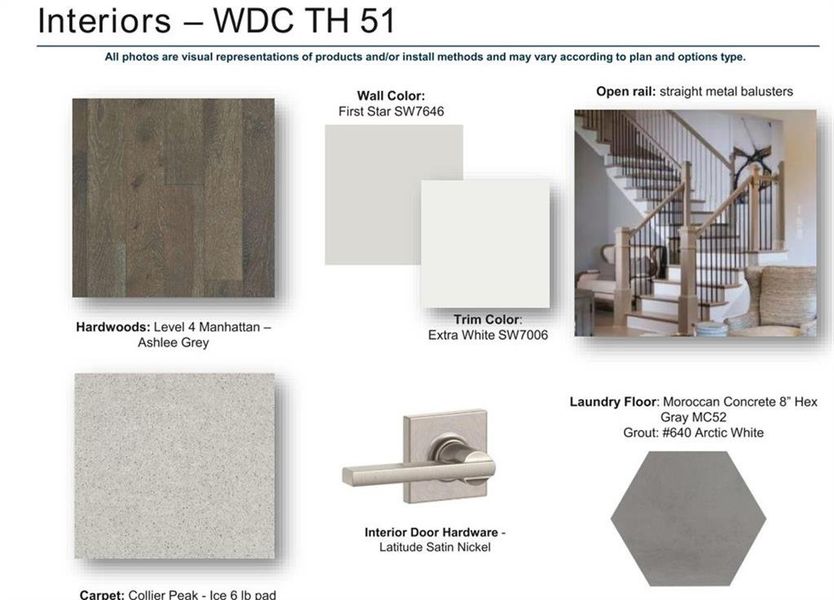 Sample of building materials used in homes in Ward's Crossing Townhomes, Johns Creek (Image 24).