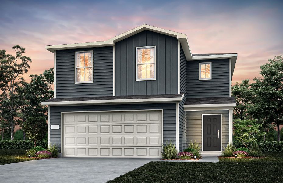 Representative exterior photo of a completed home built from the Comal by Centex in Cottonwood Creek, Howe, TX (Image 20).