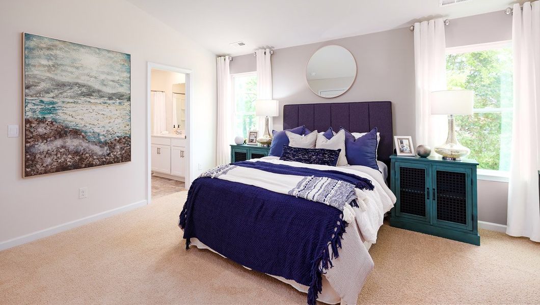 Furnished interior view inside a new home in Tap Root Farms, Fletcher (Image 22).