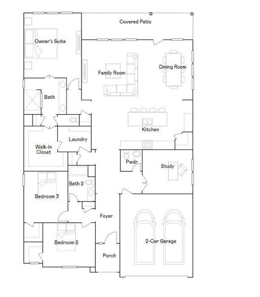 2D floor plan layout of this home in Lago Mar, Texas City, TX (Image 4).