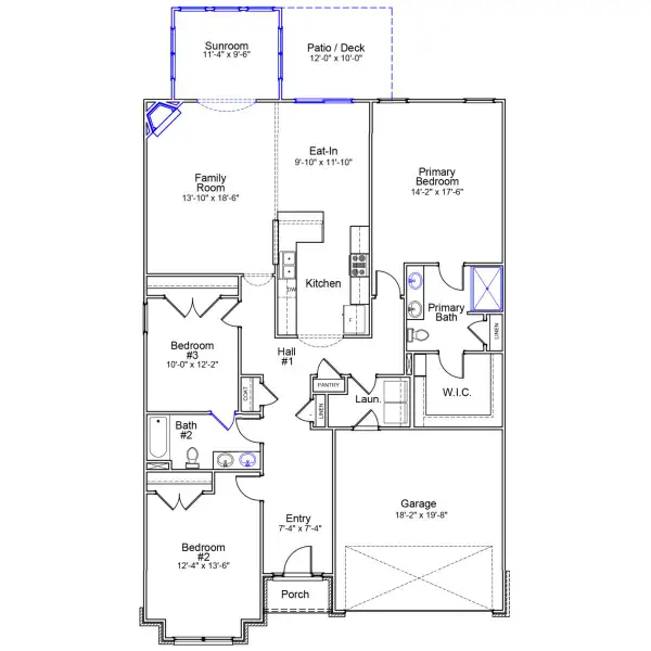 2D floor plan layout of this home in Fieldstone, Lexington, NC (Image 2). 2D floor plan layout of this home in Fieldstone, Lexington, NC (Image 2).