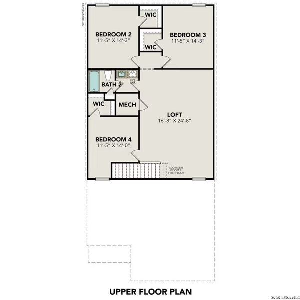 2D floor plan layout of this home in Agave, San Antonio, TX (Image 4).