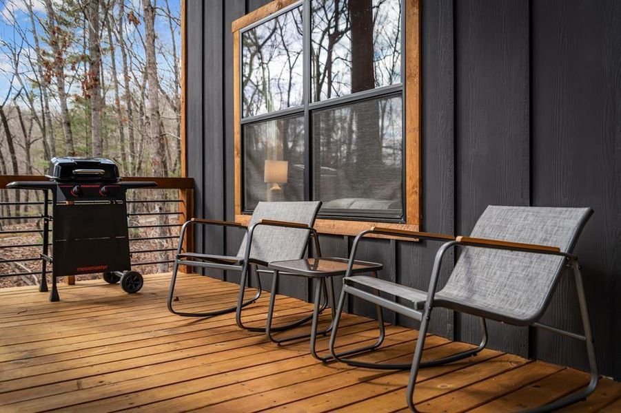 Exterior details and patio area of a home in , Morganton (Image 38).