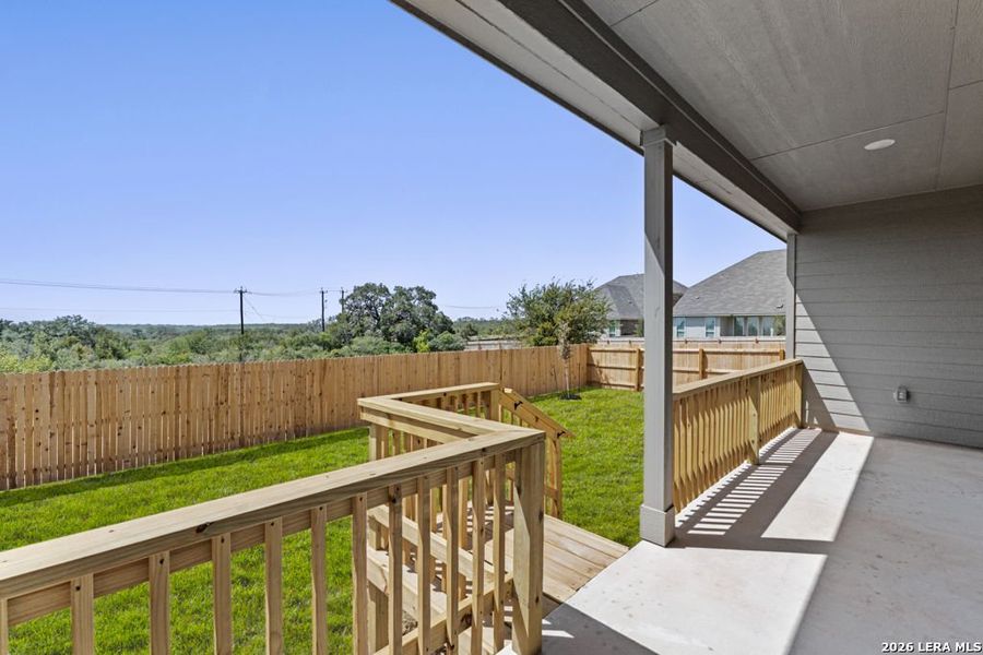 Exterior details and patio area of a home in Brookmill, San Antonio (Image 2).
