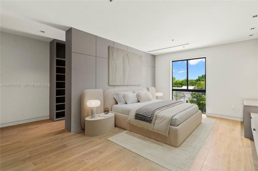 Furnished interior view inside a new home in , Miami (Image 10).
