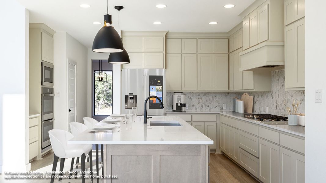 Furnished interior view inside a new home in Parkside On The River West 70'/80', Georgetown (Image 3).