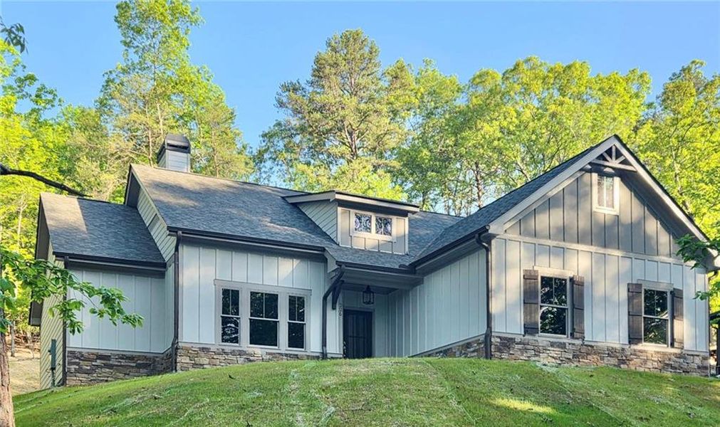 Front exterior of a new home in , Waleska, GA, highlighting curb appeal (Image 2). Front exterior of a new home in , Waleska, GA, highlighting curb appeal (Image 2).