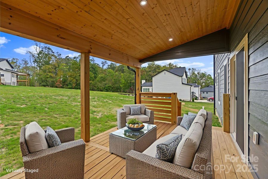 Exterior details and patio area of a home in , Asheville (Image 25).
