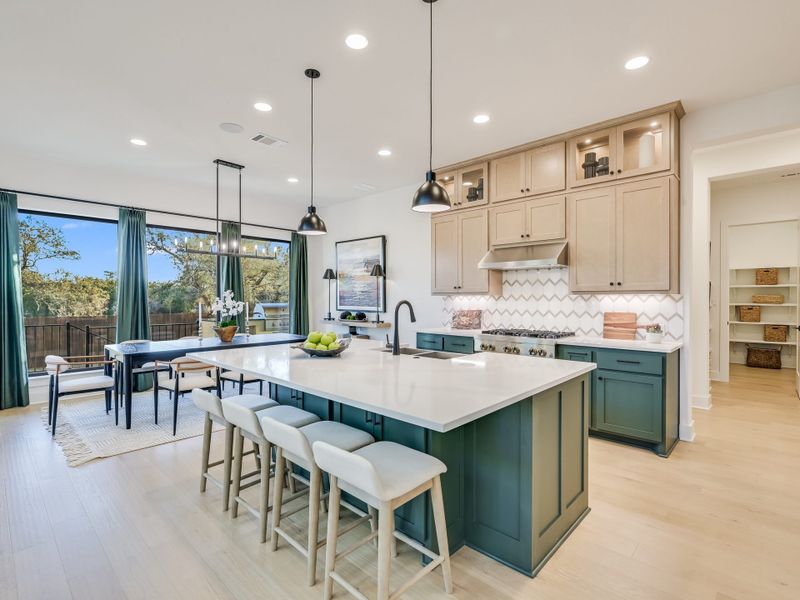 Representative furnished interior of a home built from the Topaz II by Giddens Homes in Riverstone, Georgetown (Image 10).