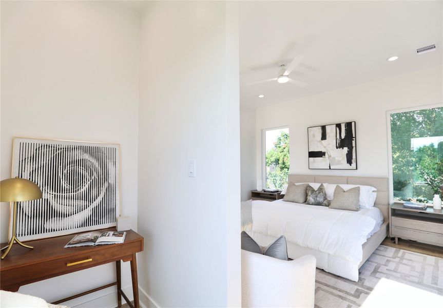 primary suite nook to accommodate all lifestyles from peloton, to office or even nursery. * previous design* primary suite nook to accommodate all lifestyles from peloton, to office or even nursery. * previous design*