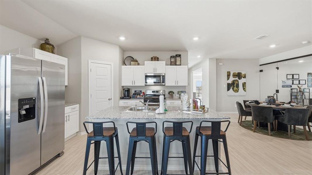 Kitchen- All Home and community information, including pricing, included features, terms, availability and amenities, are subject to change at any time without notice or obligation. All Drawings, pictures, photographs, video, square footages, floor plans, elevations, features, colors and sizes are approximate for illustration purposes only and will vary from the homes as built.