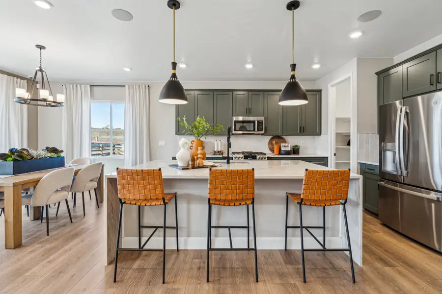 Furnished interior view inside a new home in Trailstone, Arvada (Image 4).