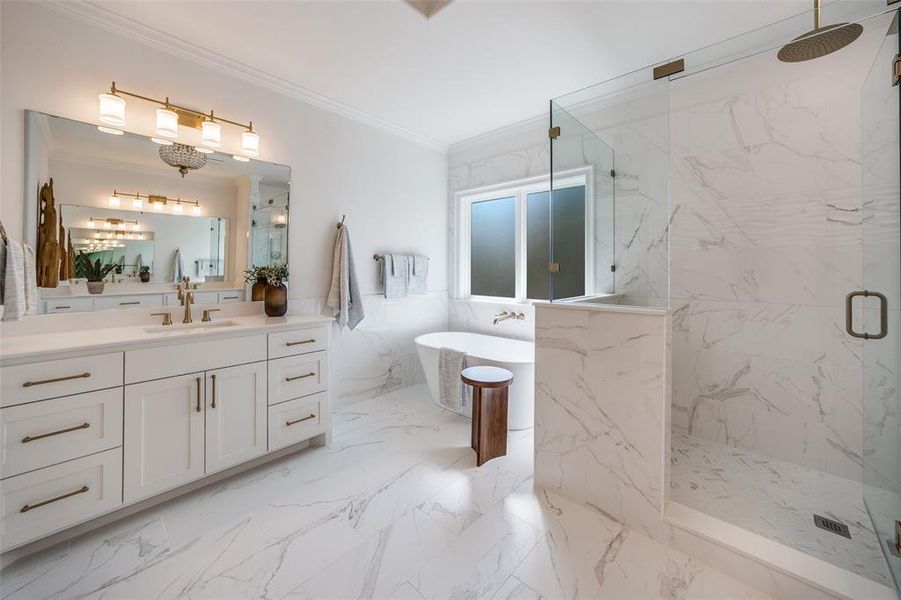 Furnished interior view inside a new home in , Dallas (Image 19).