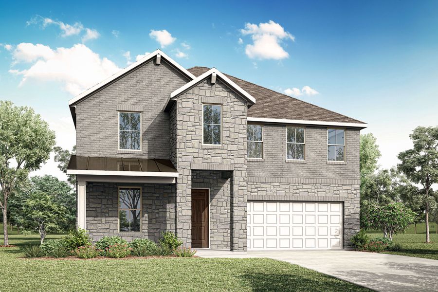 Representative exterior photo of a completed home built from the Ivy by Tri Pointe Homes in Bridgewater, Midlothian, TX (Image 22).