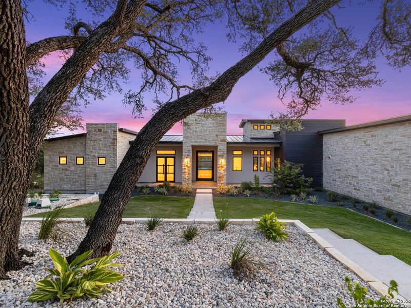 Front exterior of a new home in , Canyon Lake, TX, highlighting curb appeal (Image 21). Front exterior of a new home in , Canyon Lake, TX, highlighting curb appeal (Image 21).