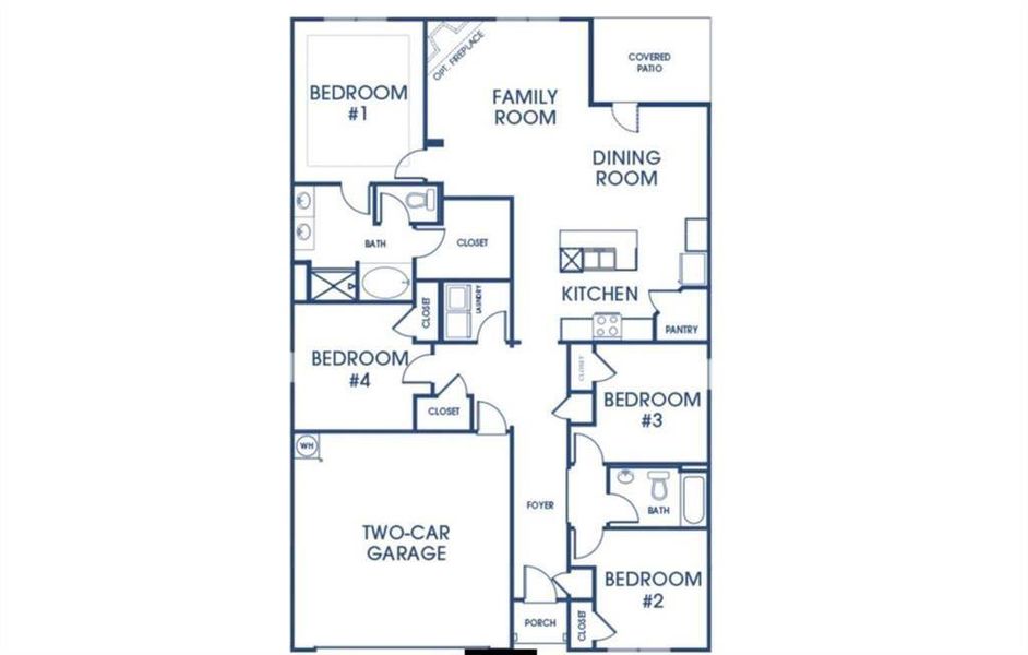 2D floor plan layout of this home in Champion's Run, Lithonia, GA (Image 2).