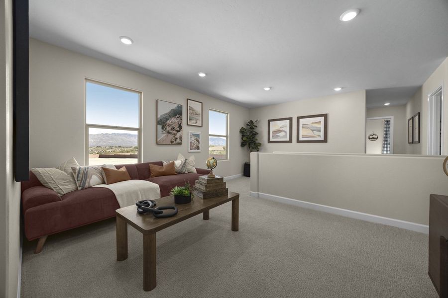 Representative furnished interior of a home built from the 1998 Modeled by KB Home in The Landings at Rancho Del Lago, Vail (Image 7). Representative furnished interior of a home built from the 1998 Modeled by KB Home in The Landings at Rancho Del Lago, Vail (Image 7).