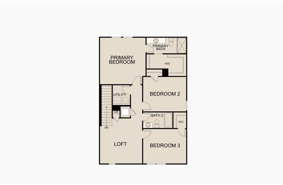 2D floor plan layout for the Voyager by Starlight Homes in Avalon Ridge, Cut and Shoot, TX (Image 3).
