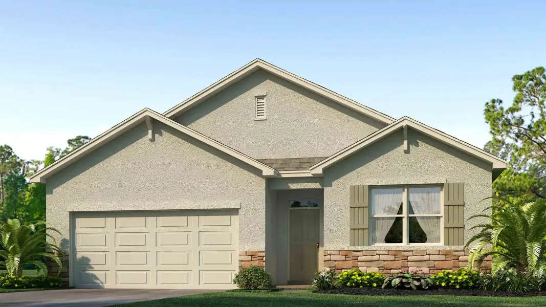 Representative exterior photo of a completed home built from the Cali by D.R. Horton in Riverside Terrace, Temple Terrace, FL (Image 20).