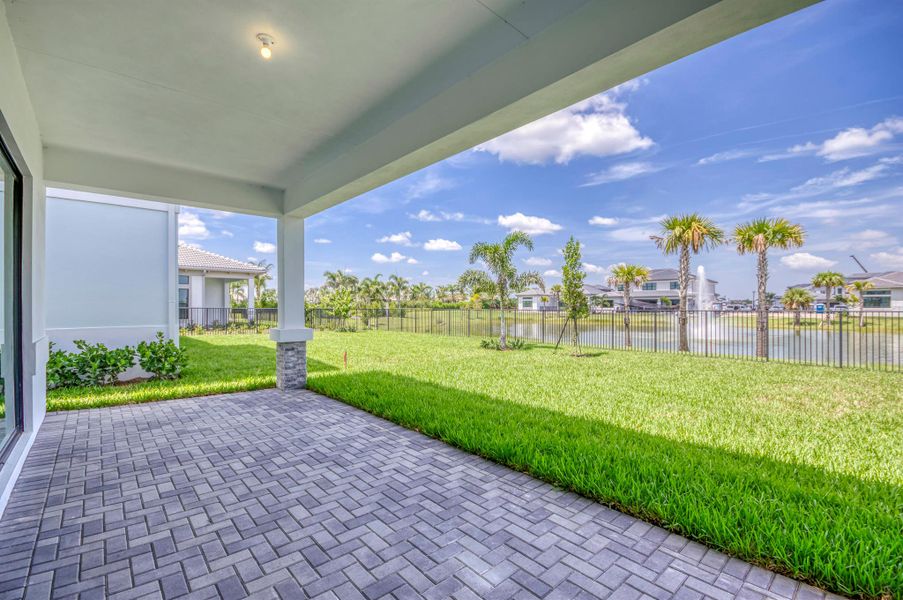 Exterior details and patio area of a home in Apex at Avenir, Palm Beach Gardens (Image 25). Exterior details and patio area of a home in Apex at Avenir, Palm Beach Gardens (Image 25).